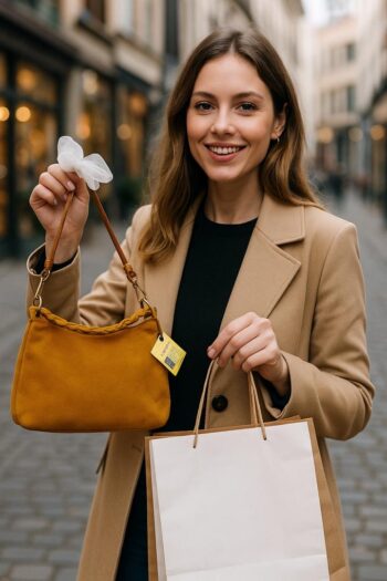 Sac en cuir de cerf velours véritable – Image 2