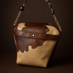 Sac à main en cuir véritable de pieds d'autruche
