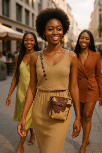 Sac à main en cuir véritable de pieds d'autruche – Image 5